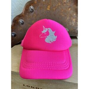 Los Angeles Boutique Youth Adult Womens Neon Pink Sparkle Glitter Unicorn Hat